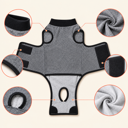 Dog Recovery Suit for Post-Surgery with Adjustable Fit – Soft and Washable Bodysuit for Dogs