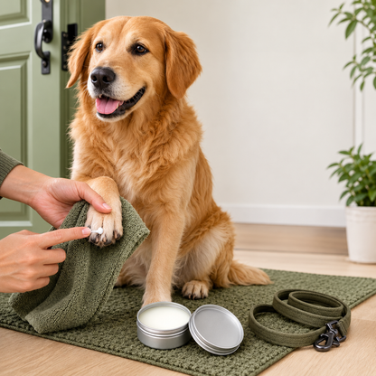 Dog Paw Balm for Moisturizing Dry Pads – Easy Application Paw Cream for Dogs with Coconut Oil and Shea Butter
