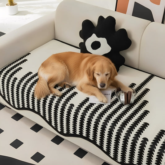 Chenille Chevron Sofa Cover – Stylish Protection Against Dirt and Scratches for Modern Interiors 0