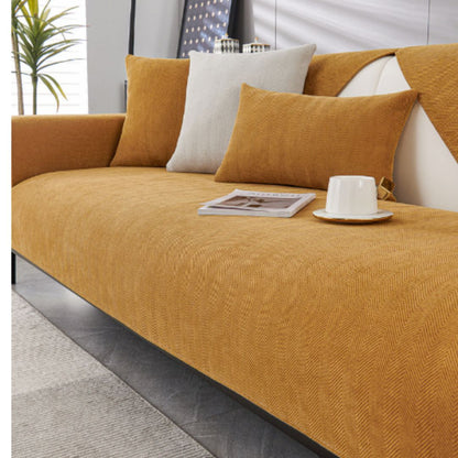 Chenille Fabric Furniture Protector with Non-Slip Design and Fishbone Texture – Multiple Sizes Available 10