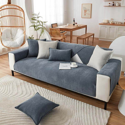 Chenille Fabric Furniture Protector with Non-Slip Design and Fishbone Texture – Multiple Sizes Available 7