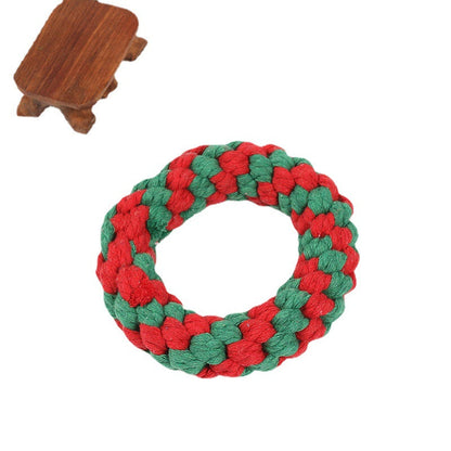 Christmas Dog Toy Set for Teeth Cleaning – Chew, Rope, and Squeaky Toys 5