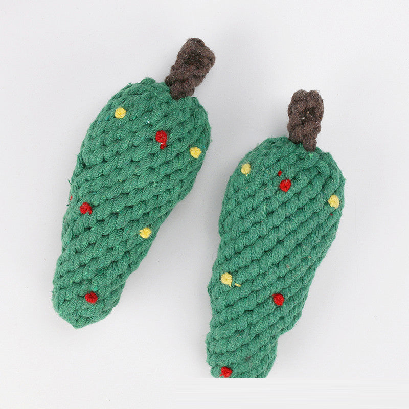 Christmas Dog Toy Set for Teeth Cleaning – Chew, Rope, and Squeaky Toys 7