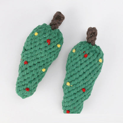 Christmas Dog Toy Set for Teeth Cleaning – Chew, Rope, and Squeaky Toys 7