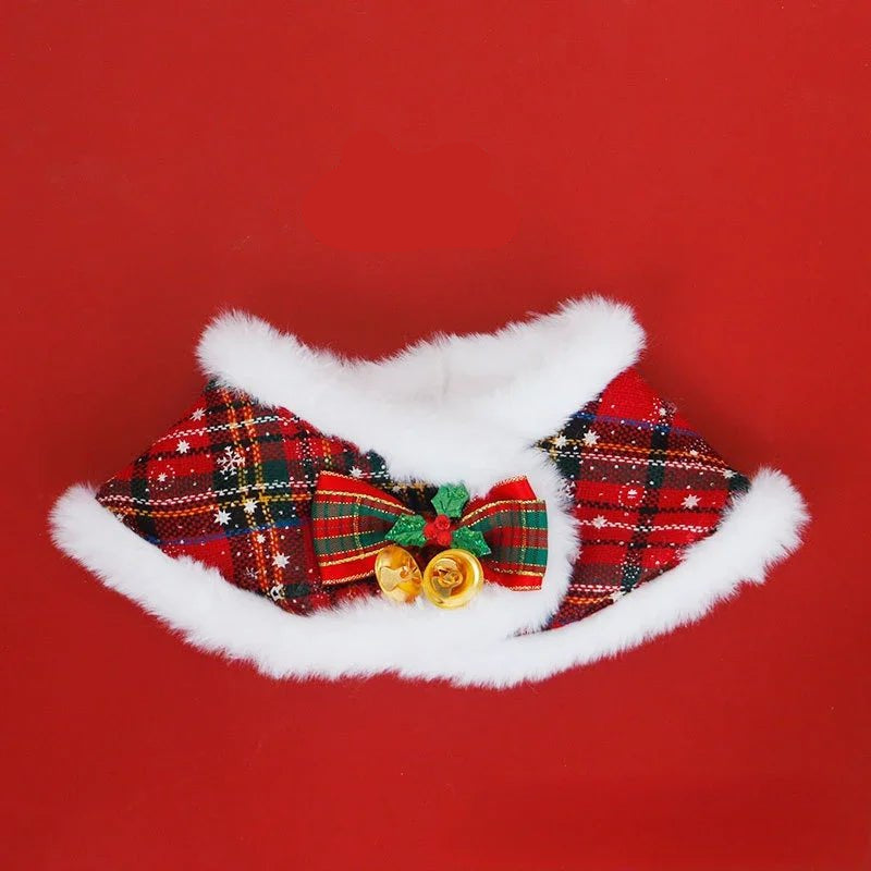Christmas Pet Cloak Scarf for Small Dogs – Festive Holiday Apparel, Cozy Fit, Multiple Sizes Available 0