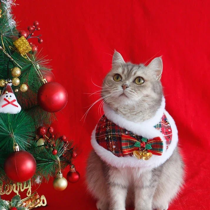 Christmas Pet Cloak Scarf for Small Dogs – Festive Holiday Apparel, Cozy Fit, Multiple Sizes Available 2