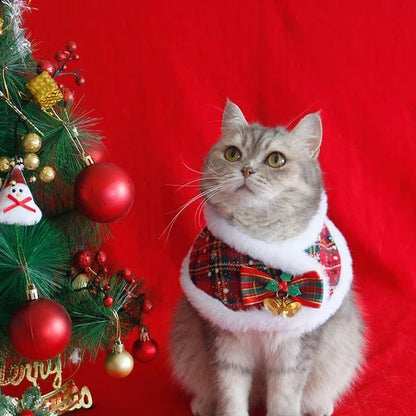 Christmas Pet Cloak Scarf for Small Dogs – Festive Holiday Apparel, Cozy Fit, Multiple Sizes Available 2