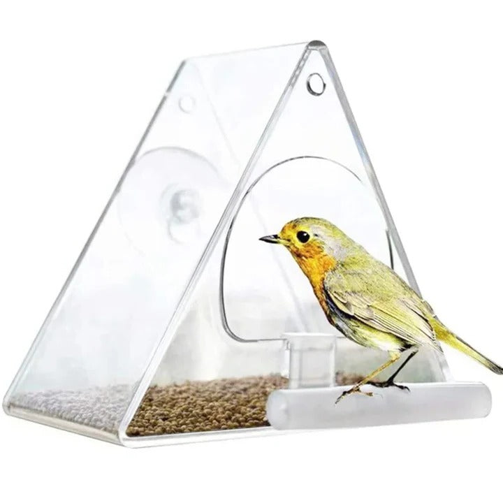 Clear Acrylic Hanging Bird Feeder – Weather-Resistant Design for Easy Cleaning and Full Visibility, Perfect for Garden and Patio 2