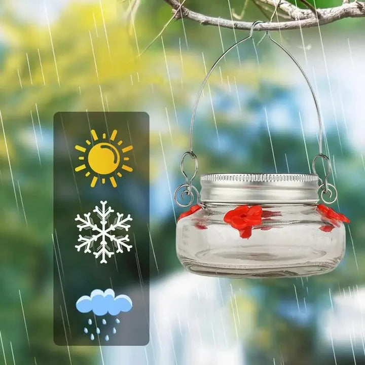 Clear Hummingbird Feeder with Flower Ports – Durable Hanging Design for Easy Refills and Monitoring Nectar Levels 2