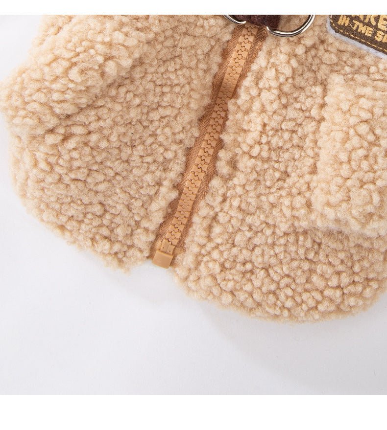 Color Block Dog Vest in Wool Blend – Stylish and Warm Pet Apparel with Zipper Closure and D-Ring for Leash Attachment 6