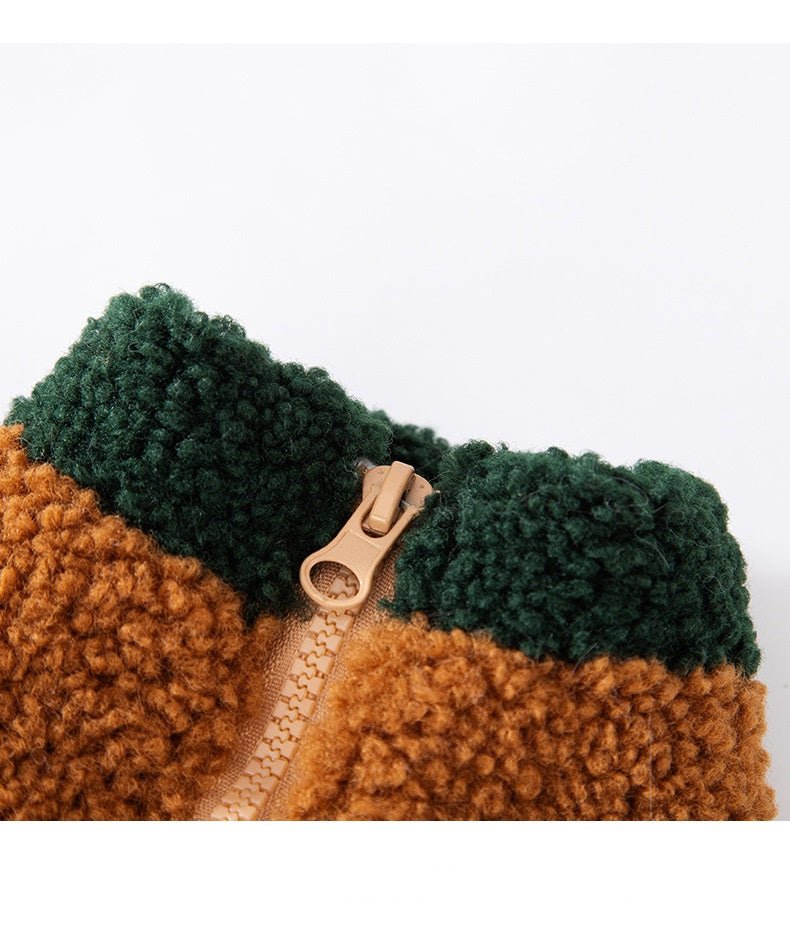 Color Block Dog Vest in Wool Blend – Stylish and Warm Pet Apparel with Zipper Closure and D-Ring for Leash Attachment 8