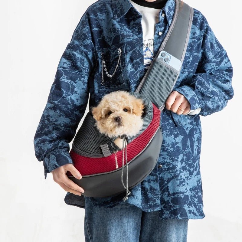 Comfortable Dog Sling Carrier Bag for Small Pets – Lightweight Breathable Mesh Shoulder Bag in Multiple Colors 1