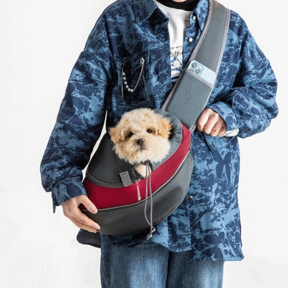 Comfortable Dog Sling Carrier Bag for Small Pets – Lightweight Breathable Mesh Shoulder Bag in Multiple Colors 1