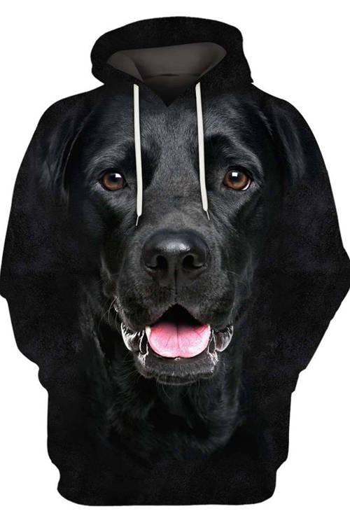 Comfortable Unisex Black Labrador Love Hoodie – Sizes S-4XL, Polyester Cotton Blend 0