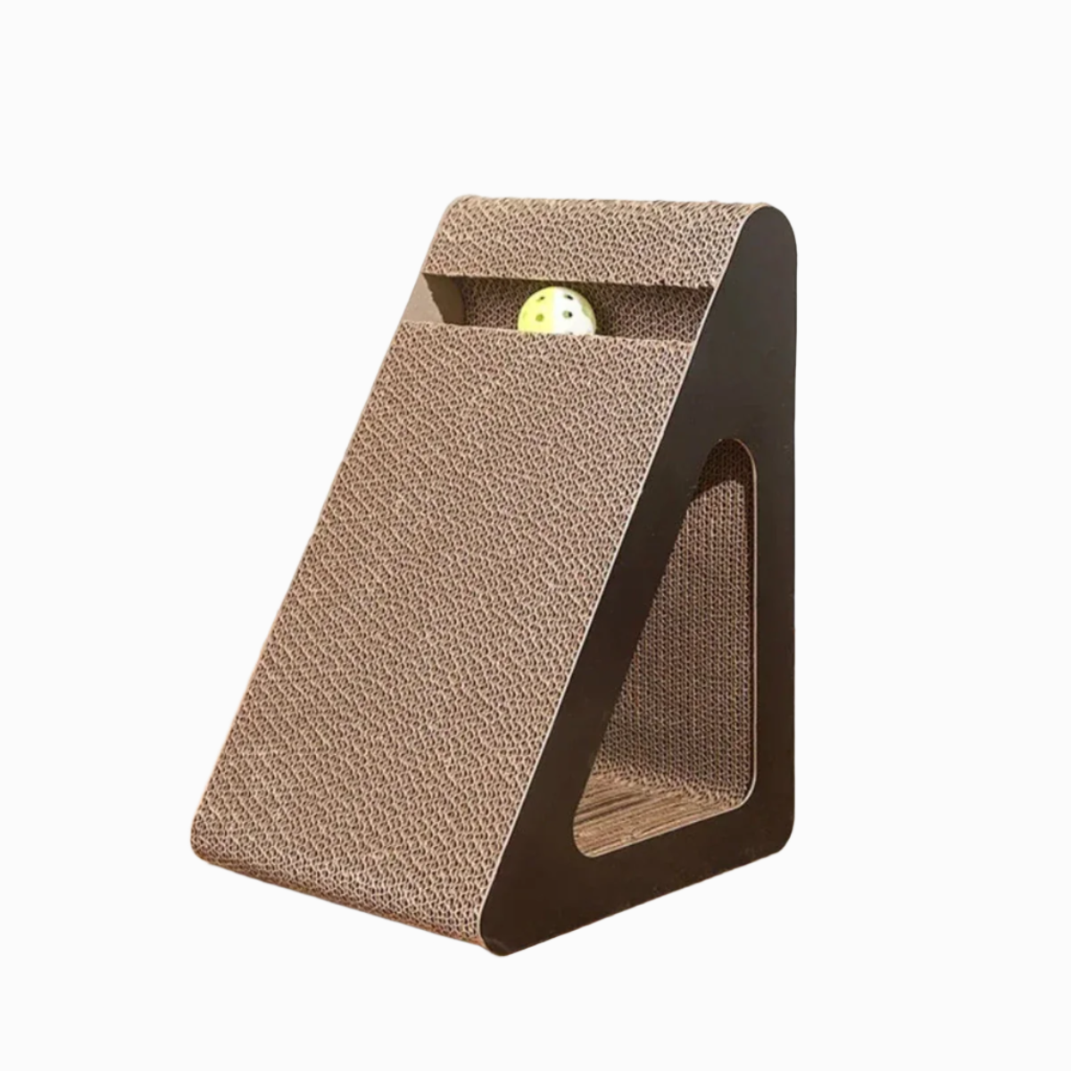 Compact Cat Scratching Board with Rotating Toy Ball – Durable and Space-Saving Design for Active Play 1