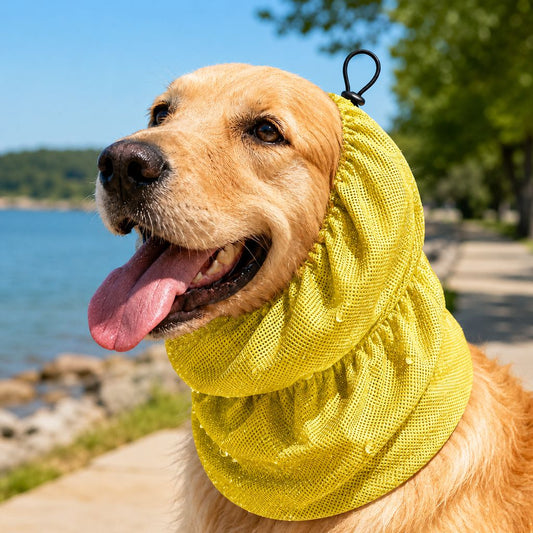 Cooling Bandana for Dogs featuring water-activated technology, designed to keep pets cool during hot weather adventures, lightweight and perfect for neck and ear comfort. 0