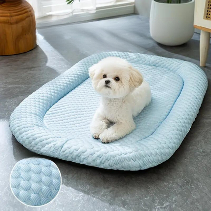 Cooling Dog Bed with Memory Foam Support – Breathable Ice Silk for Small and Medium Dogs 3