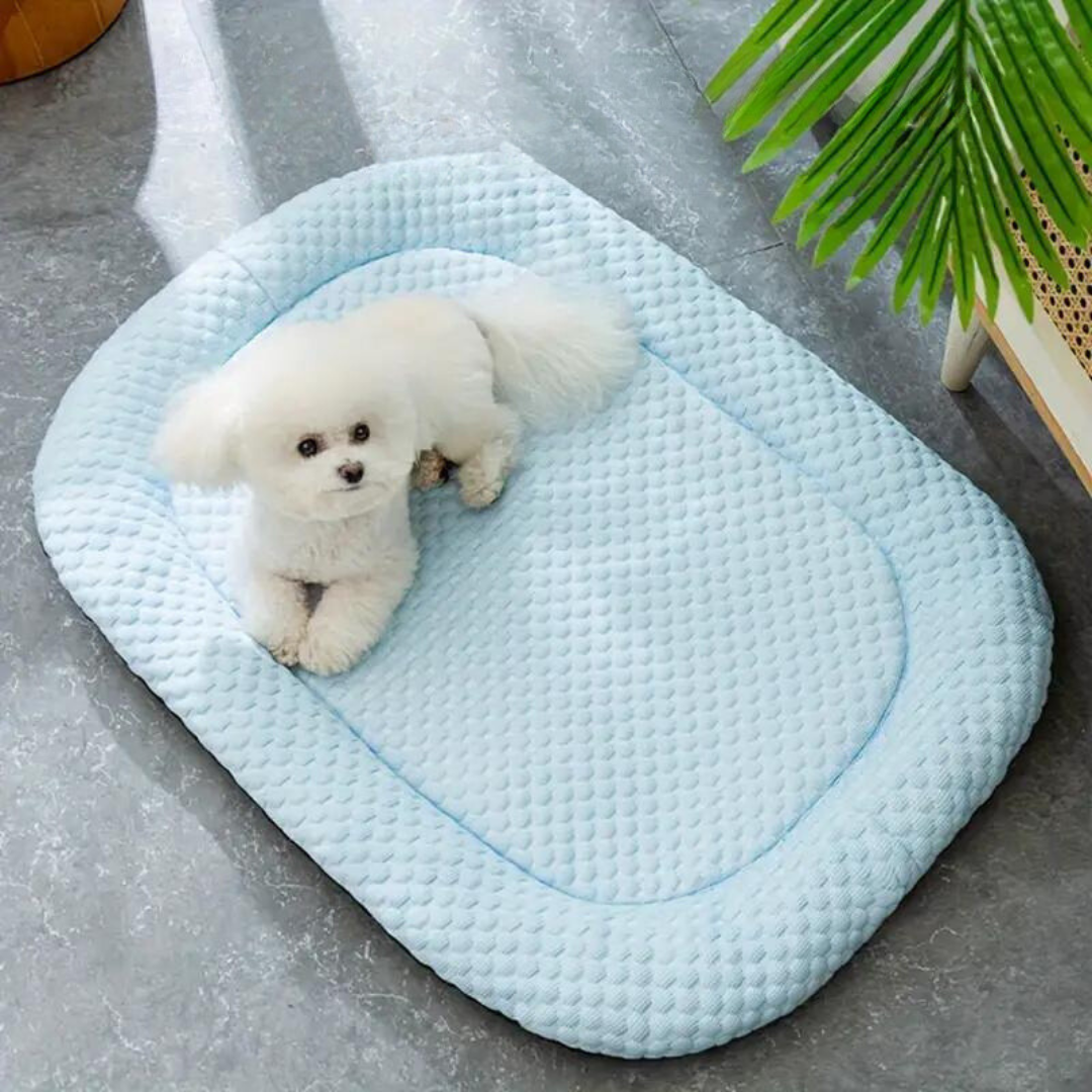 Cooling Dog Bed with Memory Foam Support – Breathable Ice Silk for Small and Medium Dogs 4
