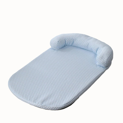 Cooling Ice Silk Dog Bed with 3D Sponge Cushion and Matching Pillow – Perfect for Summer Relaxation 1