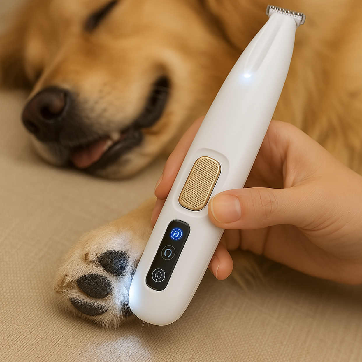 Cordless Dog Trimmer with LED Light and Whisper-Quiet Operation – Safe Grooming Clippers for Paws 0