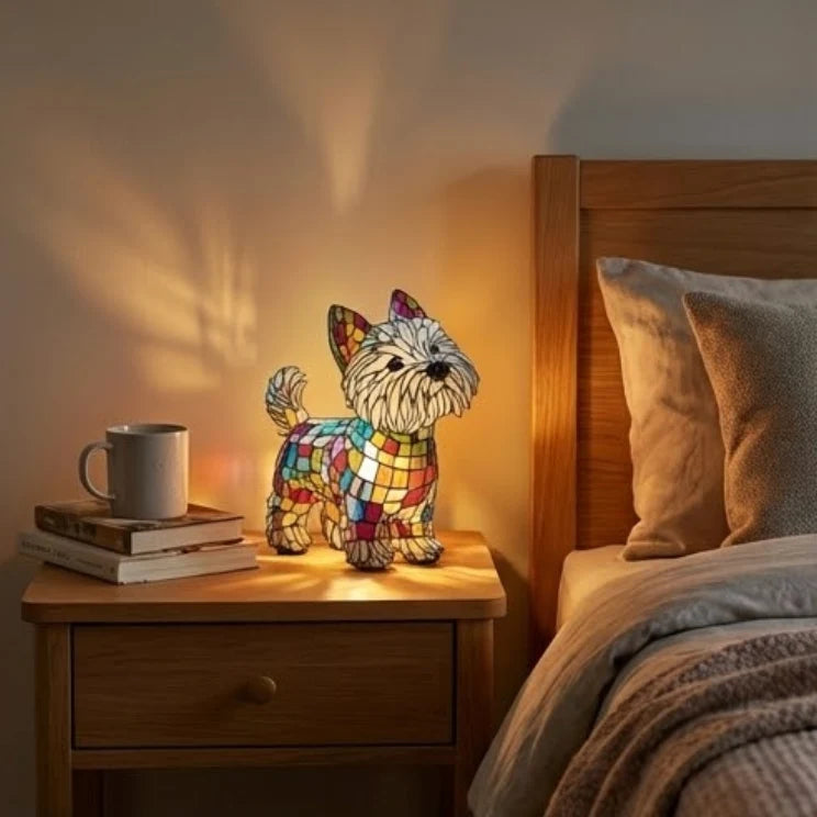 Cordless table lamp featuring warm LED light, modern artistic design, and a high-shine finish, perfect for home decor or office use. 1