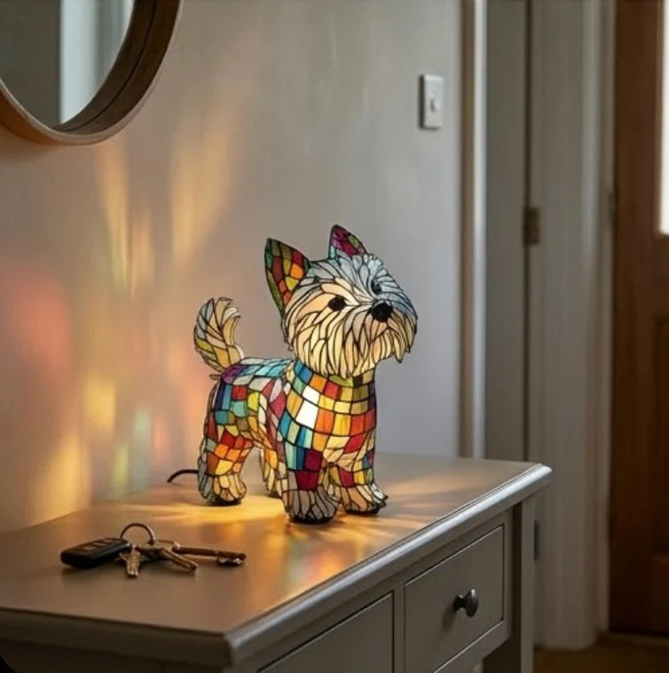 Cordless table lamp featuring warm LED light, modern artistic design, and a high-shine finish, perfect for home decor or office use. 2