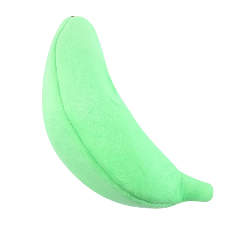 Cozy Banana-Shaped Cat Bed in Soft Coral Fleece – Warm and Comfortable Retreat for Cats 6