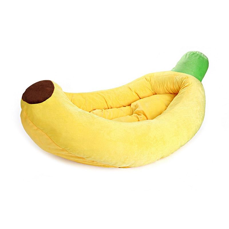 Cozy Banana-Shaped Pet Bed with Soft Plush Cushion and Removable Liner for Cats and Small Dogs 6
