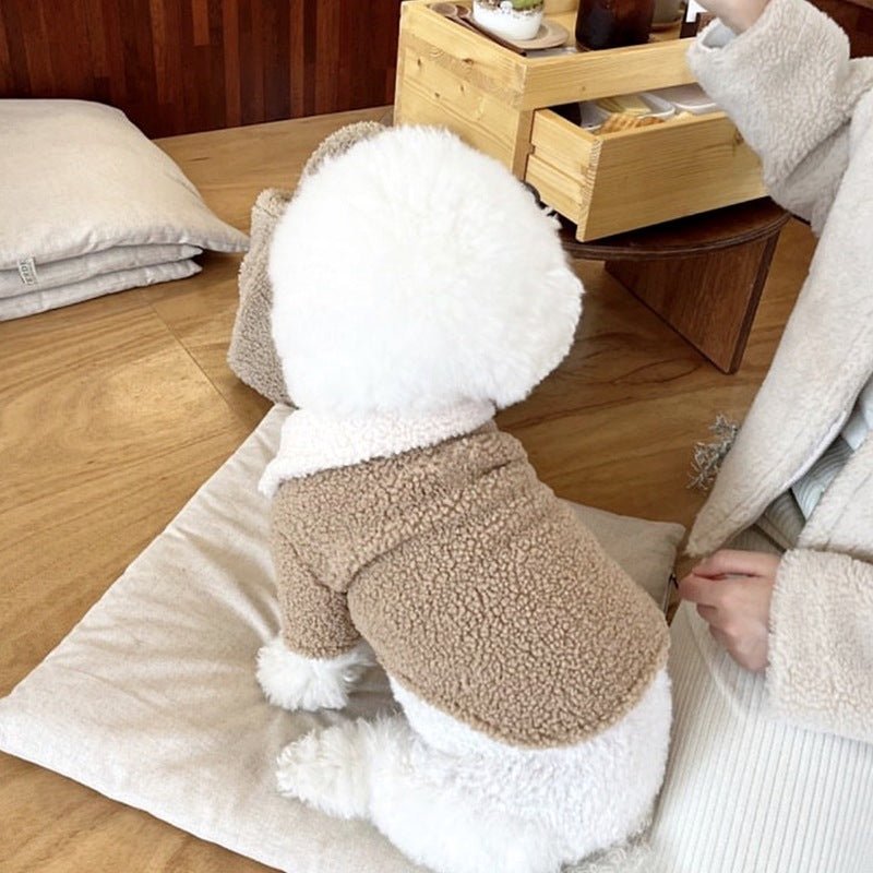 Cozy Bear Dog Coat for Winter – Plush Lined Dog Jacket with Buckle Closure and Adorable Bear Pattern, Sizes XS to XL 4