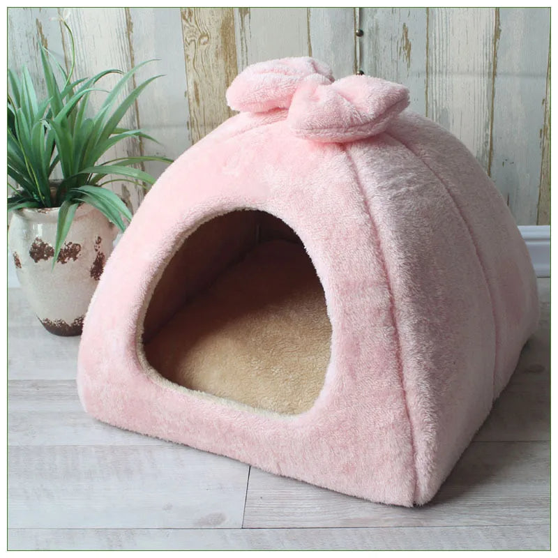 Cozy Cat House and Pet House for Small Dogs – Plush, Enclosed Retreat with Removable Cushion for Ultimate Comfort 1