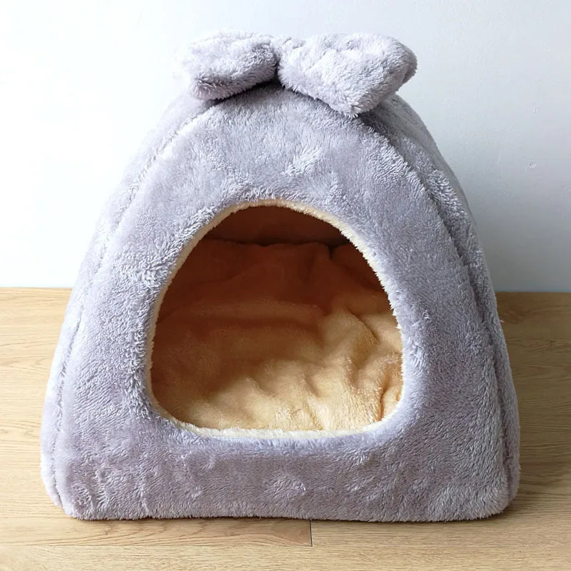 Cozy Cat House and Pet House for Small Dogs – Plush, Enclosed Retreat with Removable Cushion for Ultimate Comfort 3