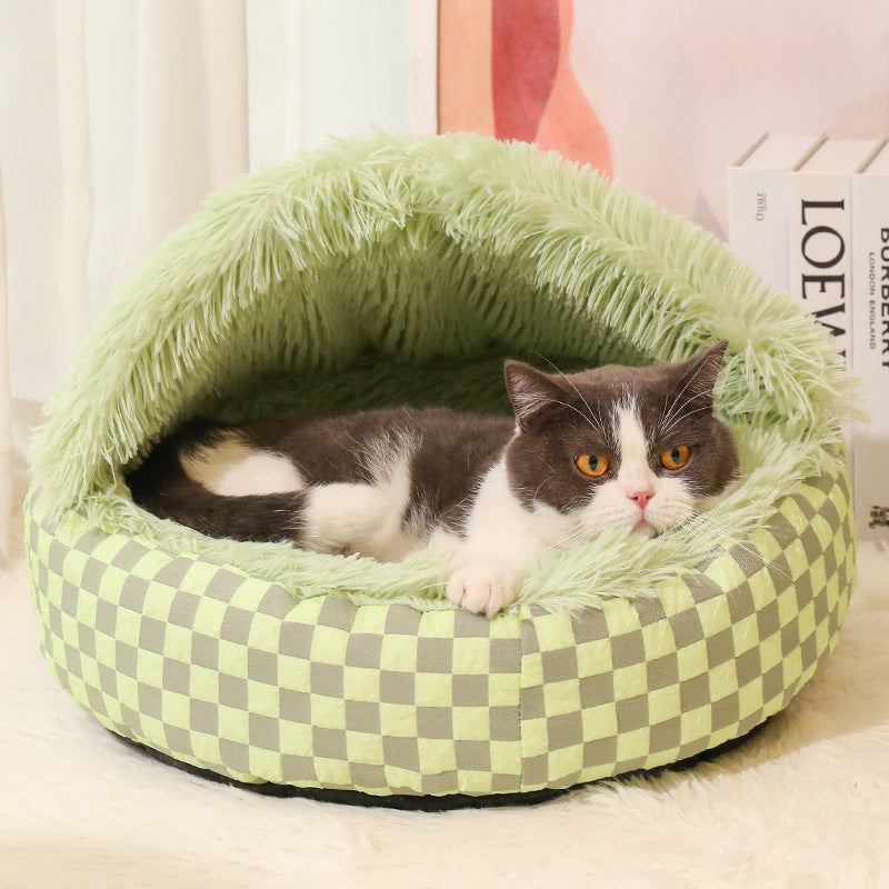 Cozy Cave Bed for Cats and Small Dogs – Ultra-Soft Plush, Removable Cover, Snug Design for Ultimate Comfort 8