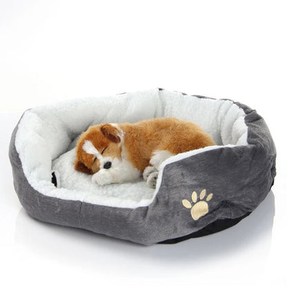 Cozy Cave Bed for Small Pets – Soft Lambswool and PP Cotton Design 0
