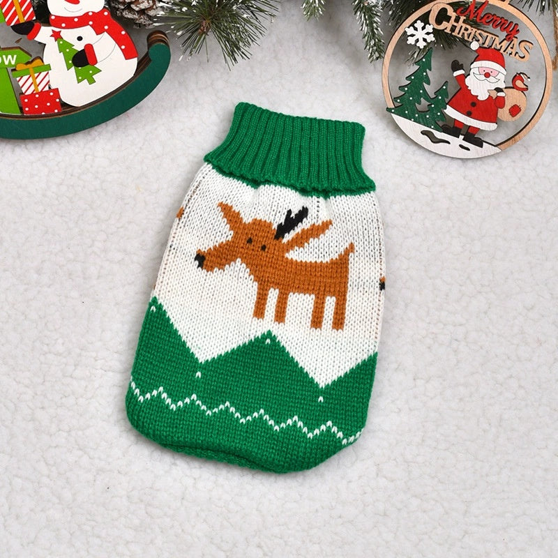 Cozy Dog Christmas Sweater with Reindeer Design – Warm Knit Sweater for Small Dogs 3