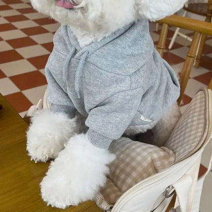 Cozy Dog Hoodie Sweatshirt for Autumn/Winter - Plush Polyester Leisurewear for Dogs 0