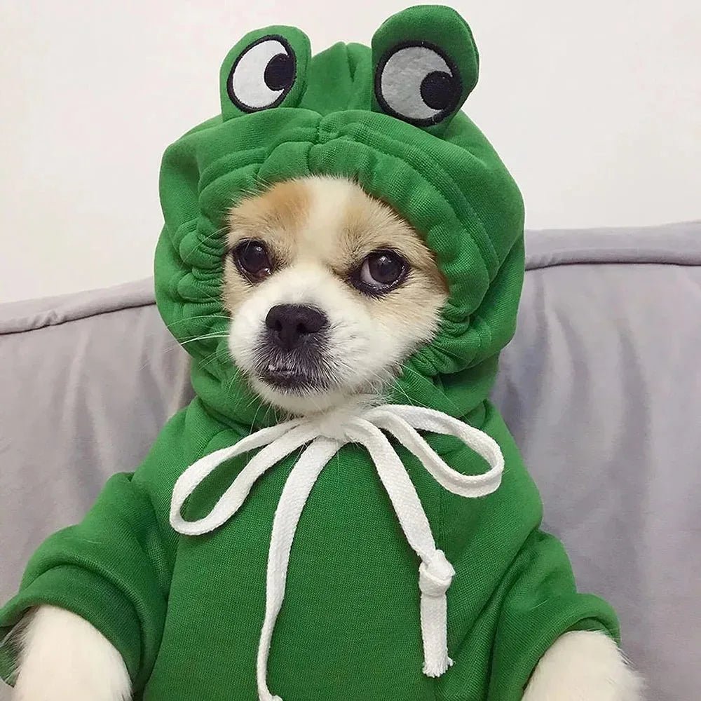 Cozy Frog Dog Hoodie Fleece Sweater for Autumn and Winter - Sizes S to XXL, Soft and Stylish for Pets 2