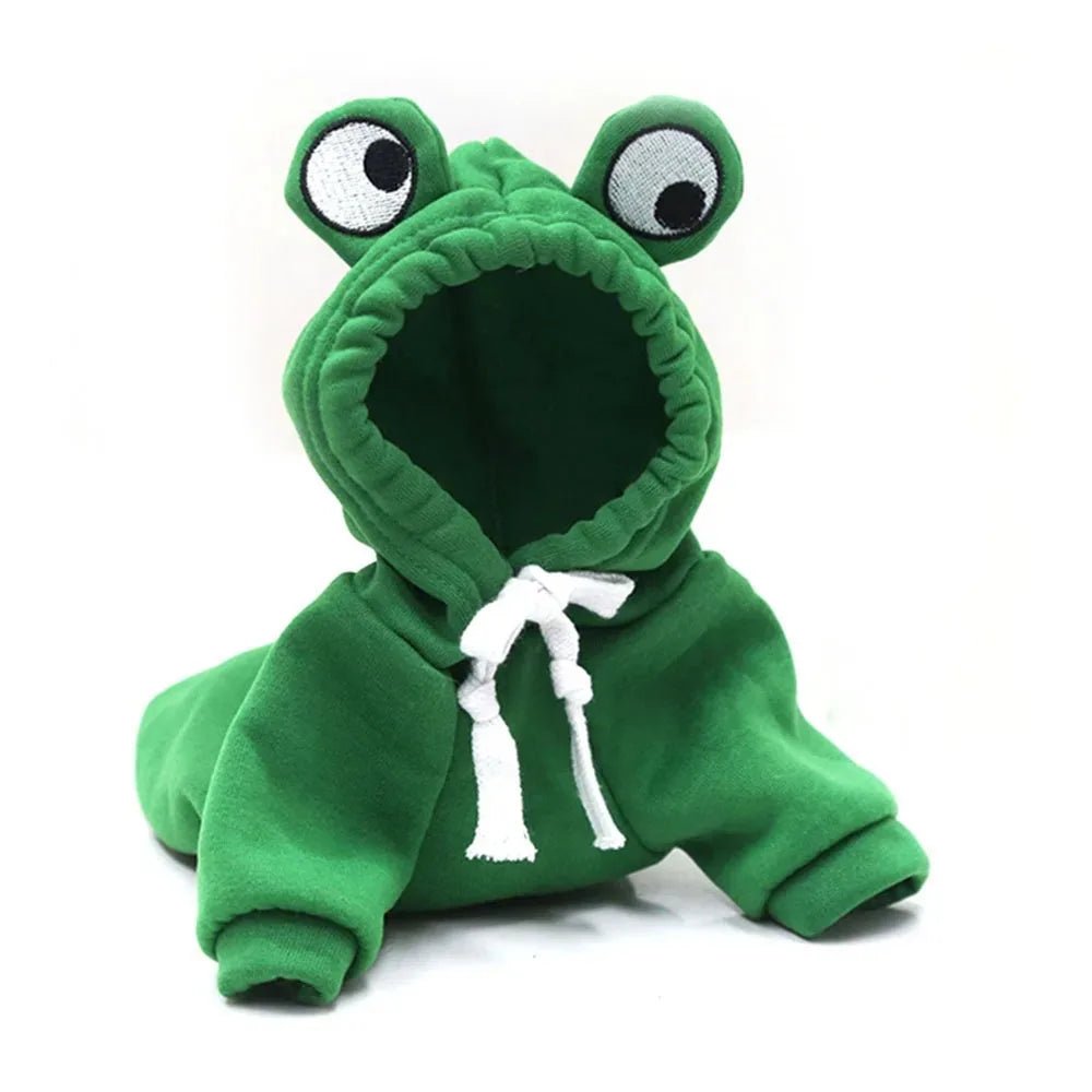 Cozy Frog Dog Hoodie Fleece Sweater for Autumn and Winter - Sizes S to XXL, Soft and Stylish for Pets 4