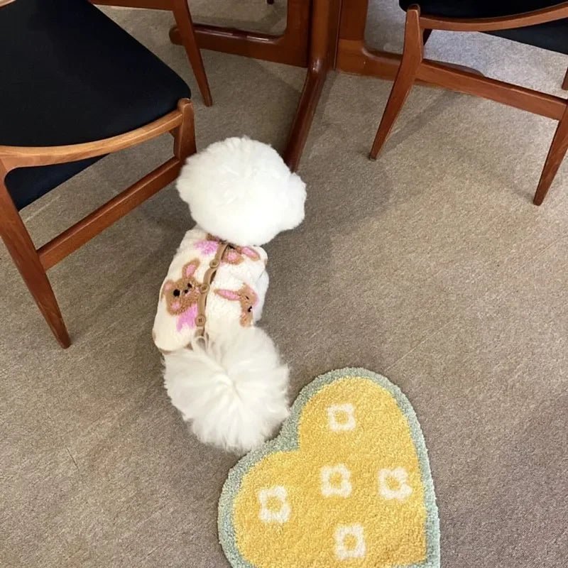 Cozy Girls Fleece Jacket with Rabbit Pattern – Warm Autumn Winter Coat for Kids 6