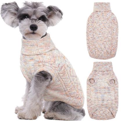 Cozy Knitted Dog Sweater for Winter – Turtleneck Design, Warm, Stretchy, Available in Colors and Sizes for Small and Large Dogs 0