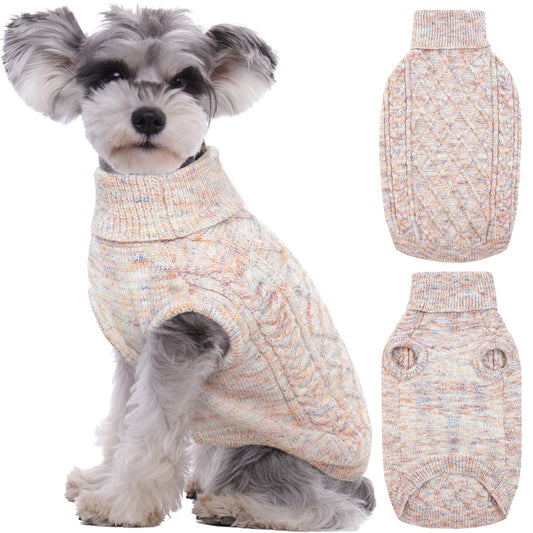 Cozy Knitted Dog Sweater for Winter – Turtleneck Design, Warm, Stretchy, Available in Colors and Sizes for Small and Large Dogs 0
