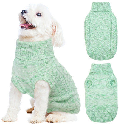 Cozy Knitted Dog Sweater for Winter – Turtleneck Design, Warm, Stretchy, Available in Colors and Sizes for Small and Large Dogs 1