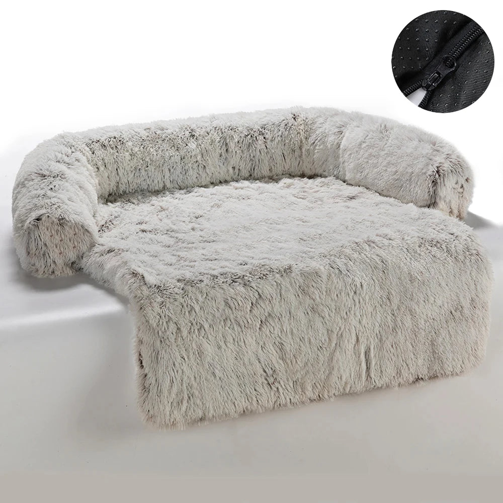 Cozy Plush Dog Sofa Bed with Removable Cushion – Ultimate Comfort for Pets 5
