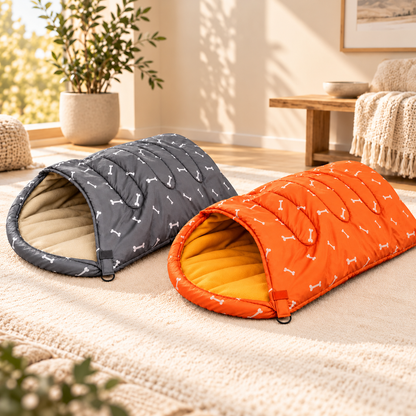 Portable Dog Sleeping Bag with Soft Padded Interior