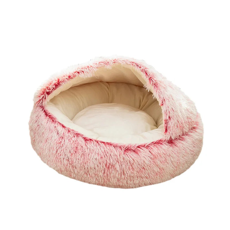 Cozy Ultra-Soft Plush Cave Dog Bed for Small Breeds – Non-Slip Design Perfect for Snugglers and Napping 4