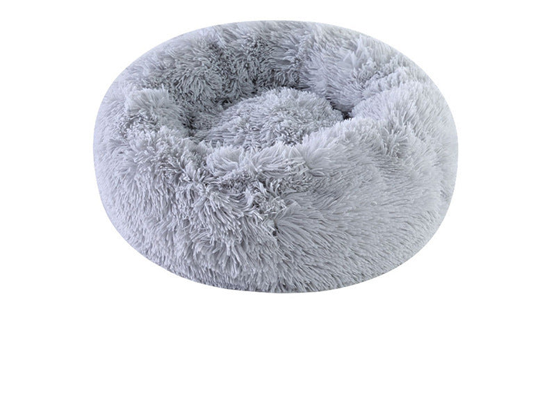 Cozy Washable Round Pet Bed for Cats and Small Dogs – Soft Plush Nest for Ultimate Comfort 0