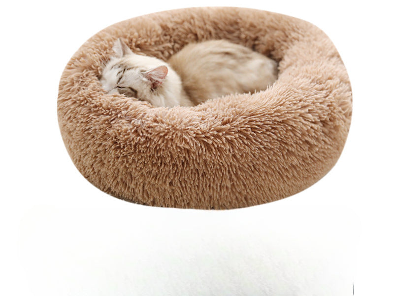 Cozy Washable Round Pet Bed for Cats and Small Dogs – Soft Plush Nest for Ultimate Comfort 4