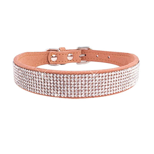 Crystal Rhinestone Collar for Small to Medium Dogs – Elegant and Adjustable 0