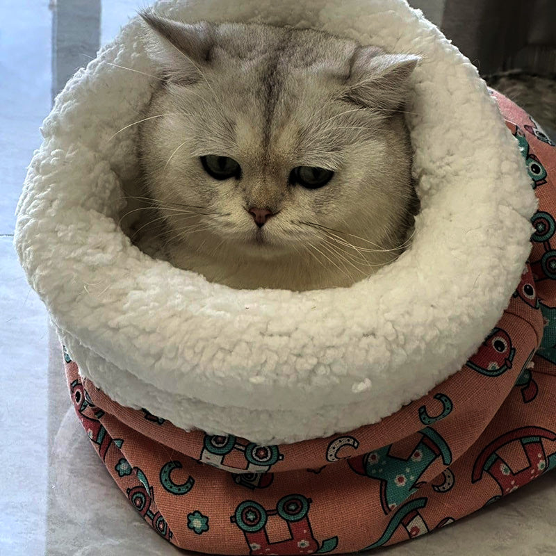 CuddleCloud Multi-Use Cat Sleeping Bag – Cozy Retreat for Cats 5-15 lbs 8