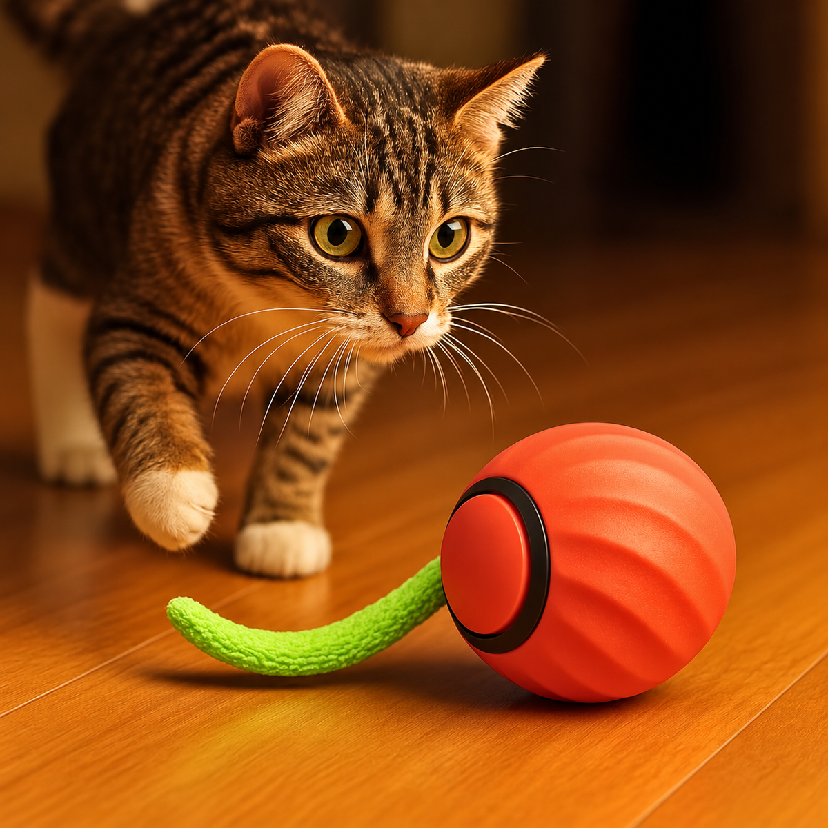 Interactive Cat Toy Ball with Smart Paw Activation and Dual Play Modes