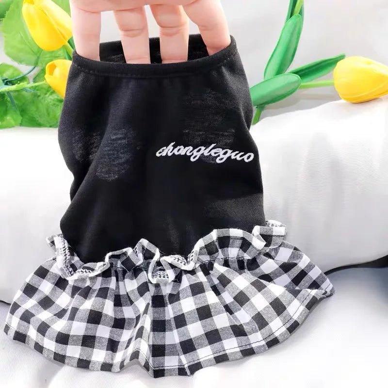 Cute Strawberry Print Summer Dress for Small Dogs – Soft Cotton Clothes for Dogs with Bow 6
